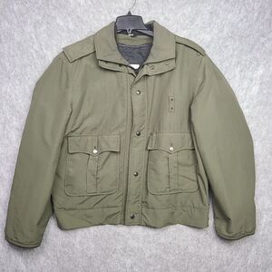 Vintage Flying Cross Gore-Tex Bomber Jacket Men's 46L Green Police Duty USA Made